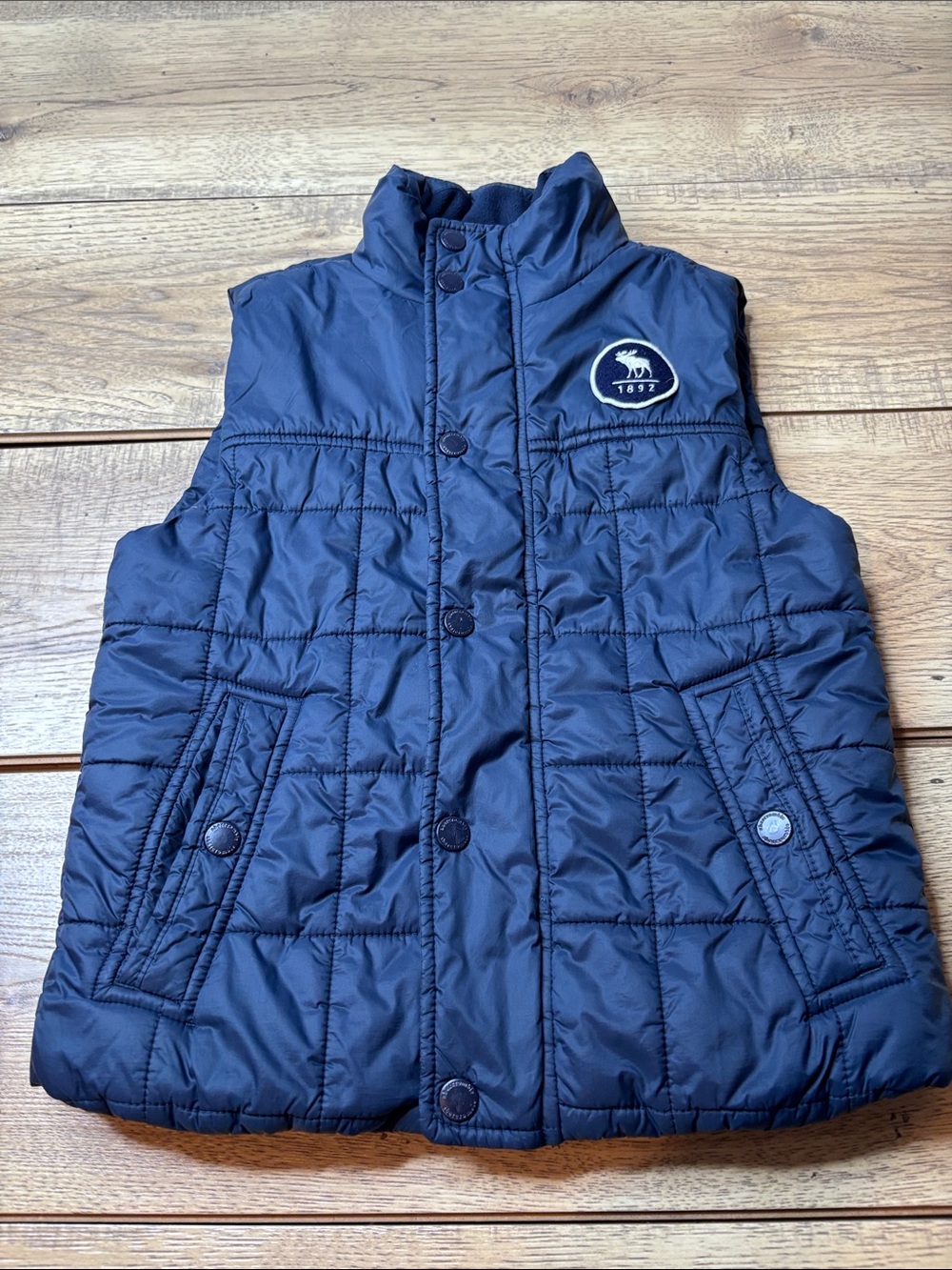 Youth Boys Abercrombie Kids Quilted Puffer Vest Size 7/8